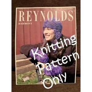 New Reynolds Yarns Harmony 82046 Double Stranded Mittens Hat Knitting Pattern